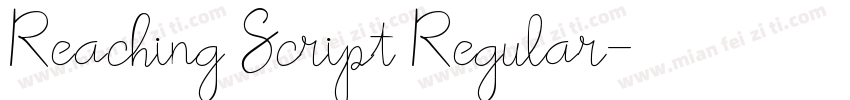 Reaching Script Regular字体转换